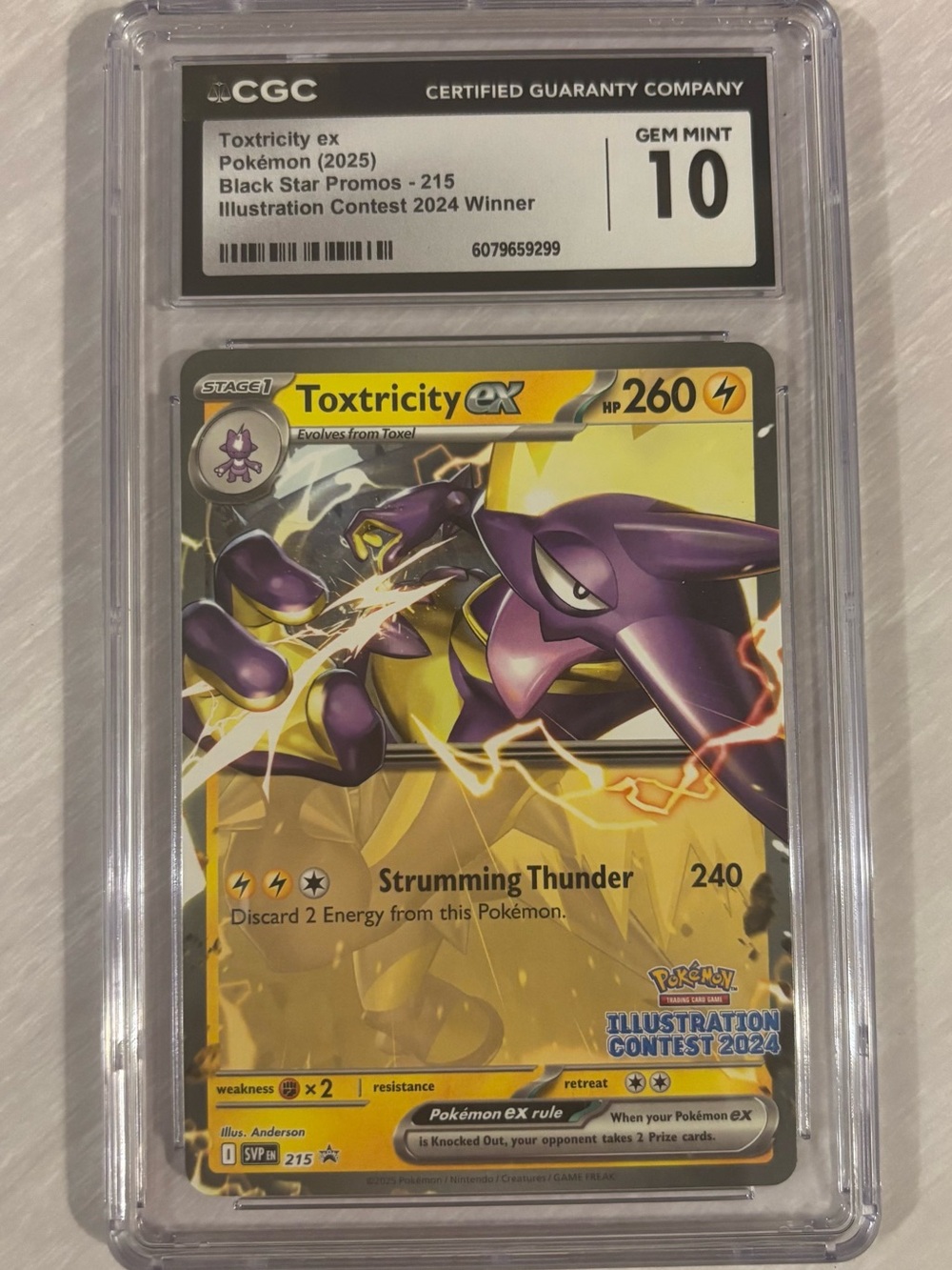 Pokemon Toxtricity ex Yellow & Purple Promo Card